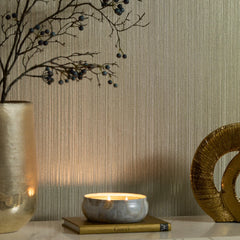 Aurous Metallic Wallpaper in Gold and Silver