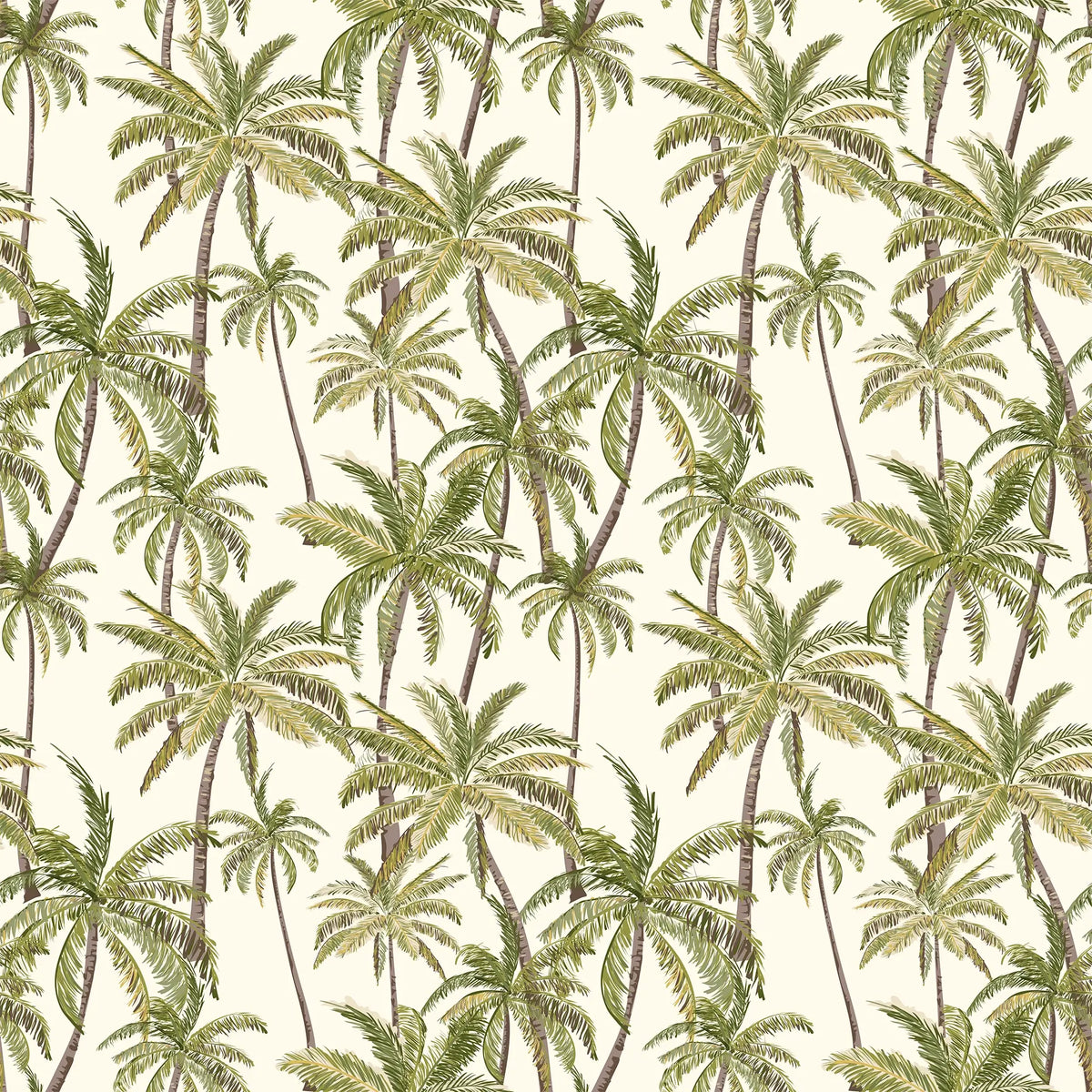 Vintage Palm Wallpaper in Green