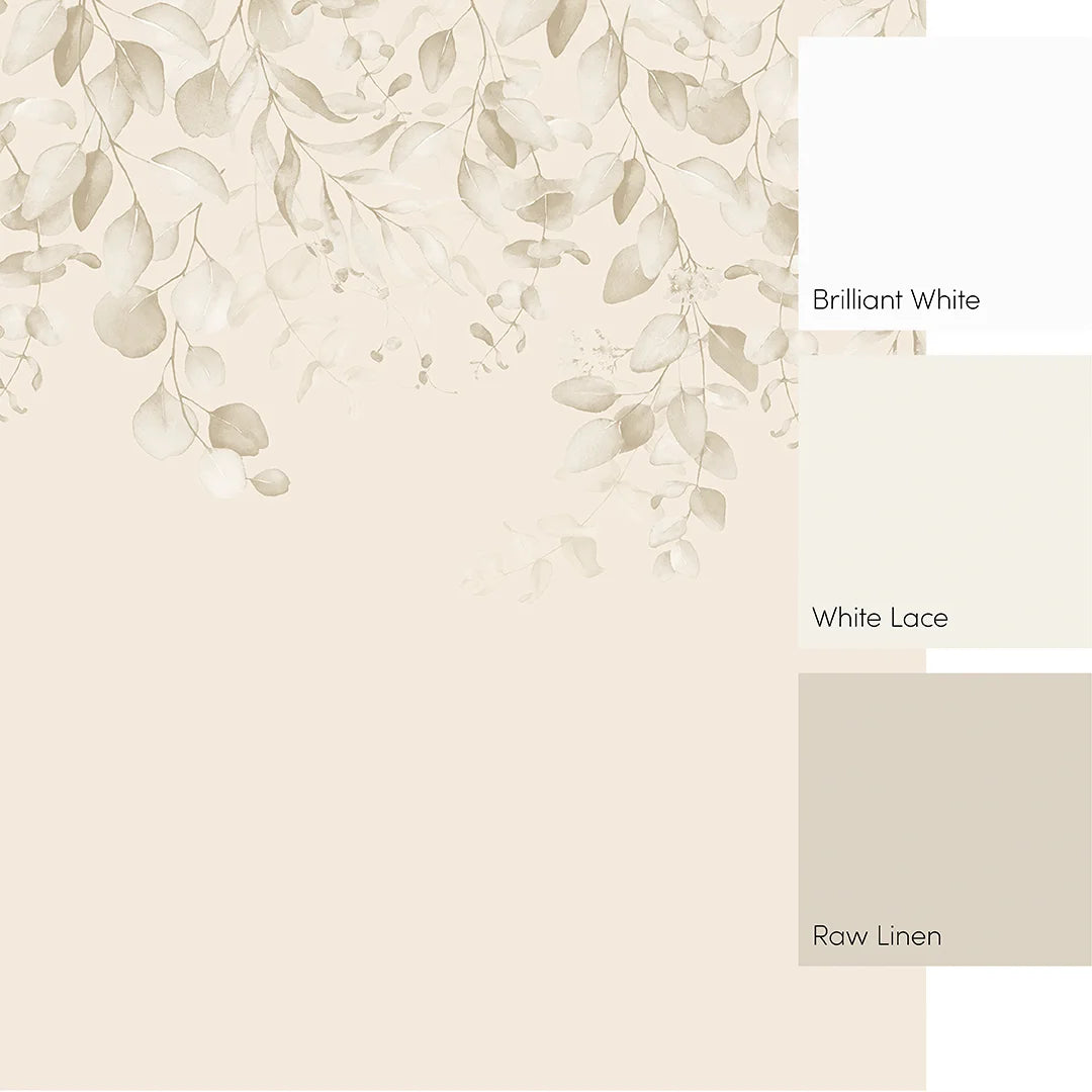 Eucalyptus Cascade Full Wall Mural in Sandstone