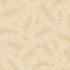 Fern Leaf Wallpaper in Caramel Latte