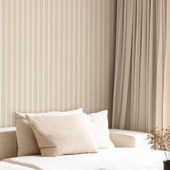 Fluted Panel Wallpaper in Cream