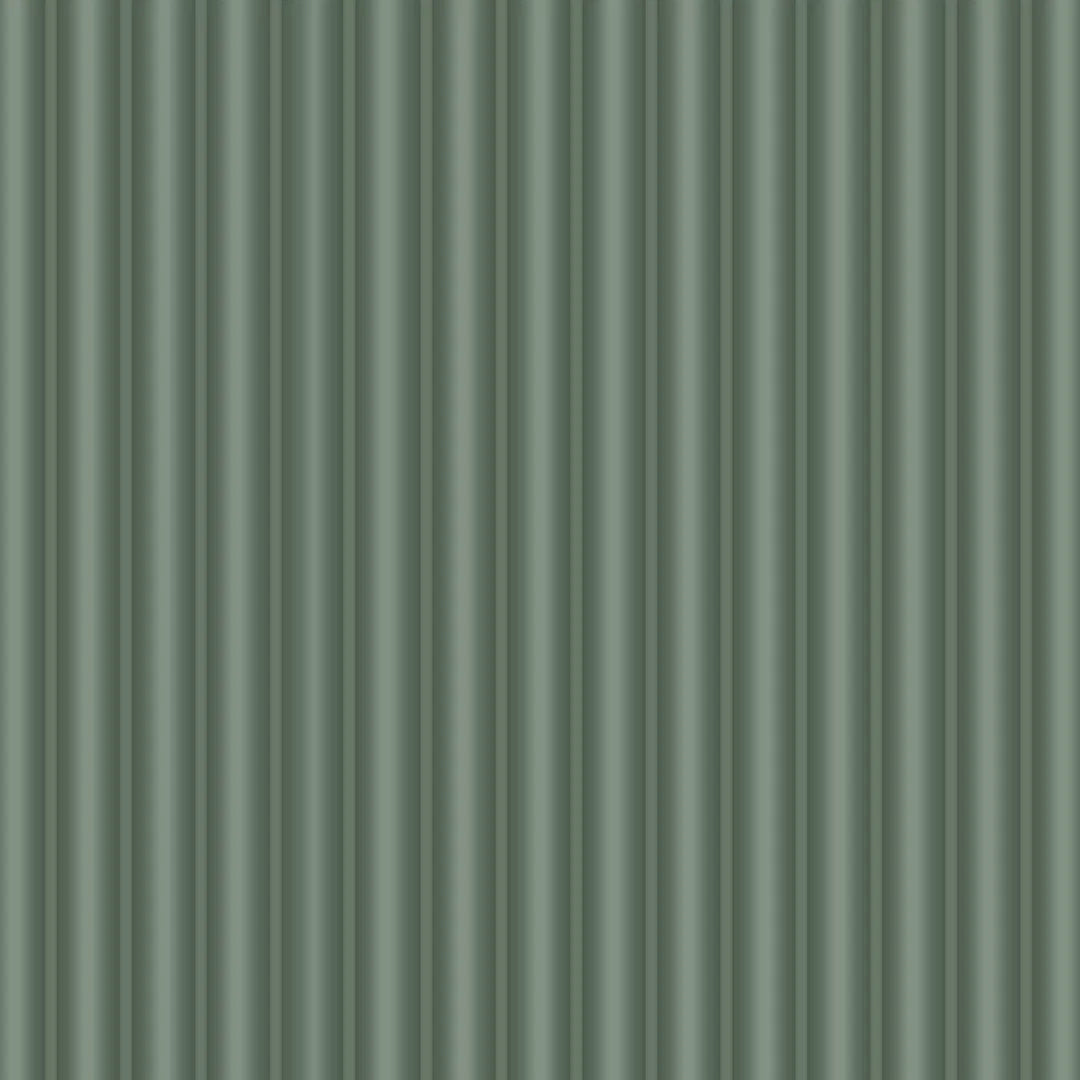 Fluted Panel Wallpaper in Sage Green