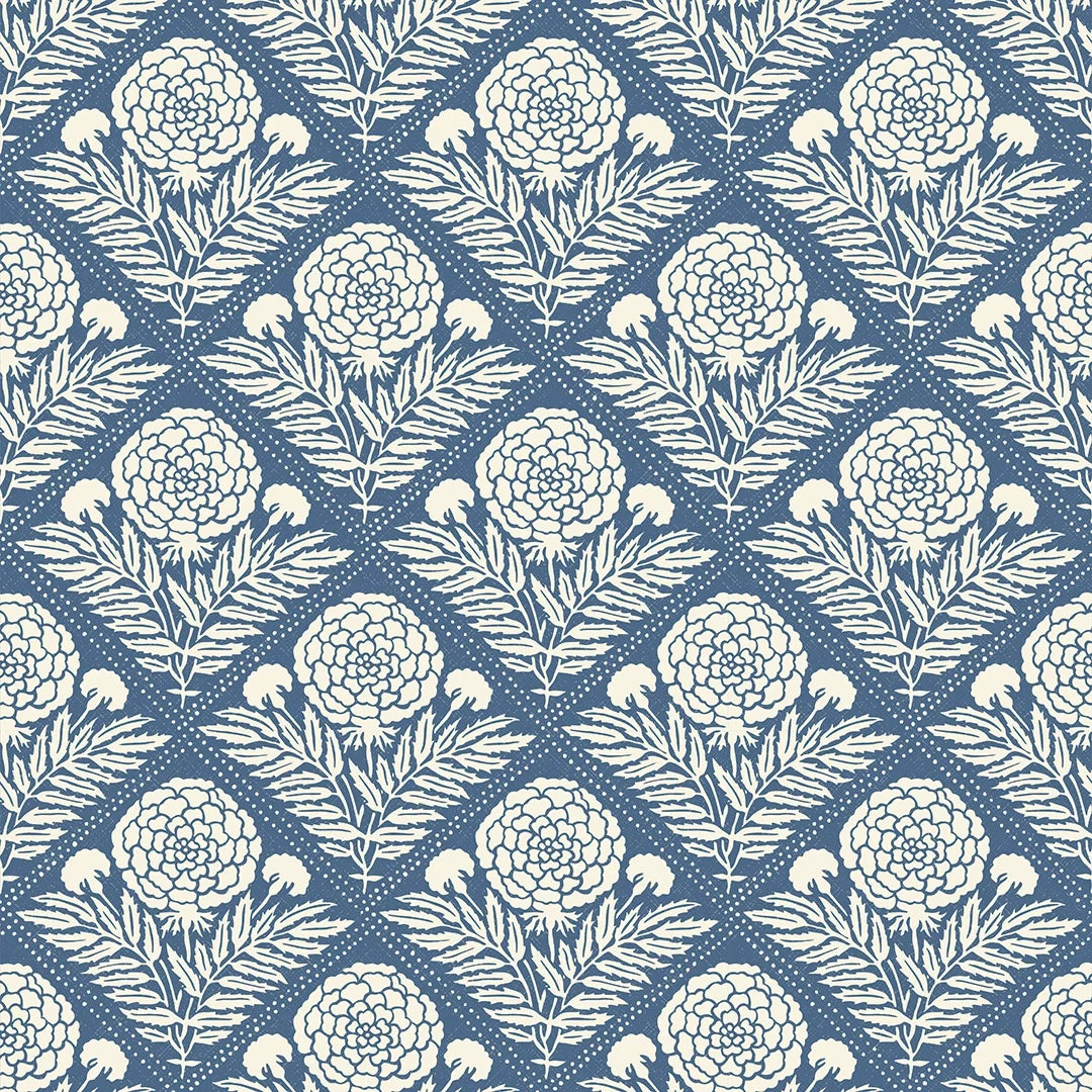 Garden Tapestry Wallpaper in Navy