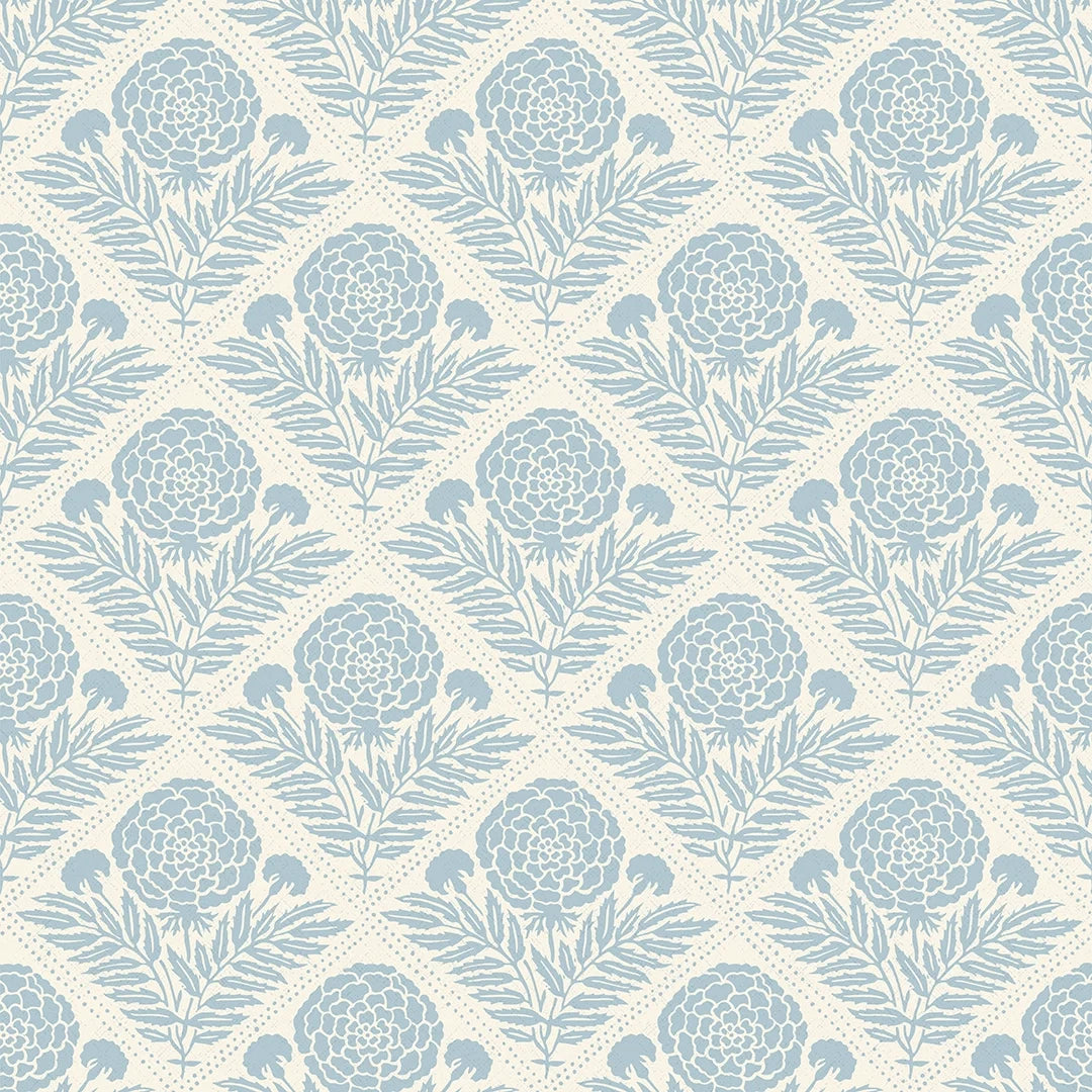 Garden Tapestry Wallpaper in Soft Blue