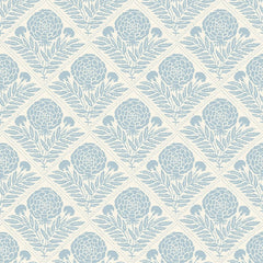 Garden Tapestry Wallpaper in Soft Blue