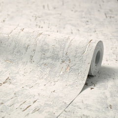 Howson Wallpaper in Soft Grey and Gold