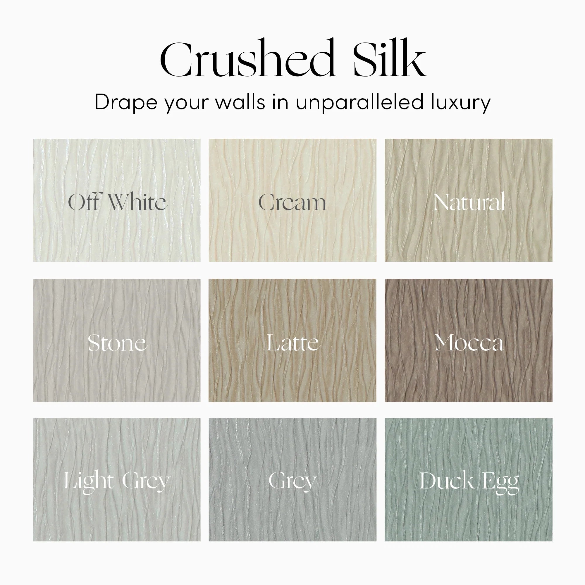 Crushed Silk Wallpaper in Natural