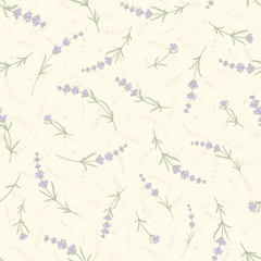 Lavender Cascade Wallpaper in Cream