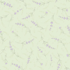 Lavender Cascade Wallpaper in Sage