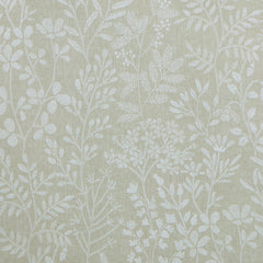 Linen Floral Wallpaper in Beige