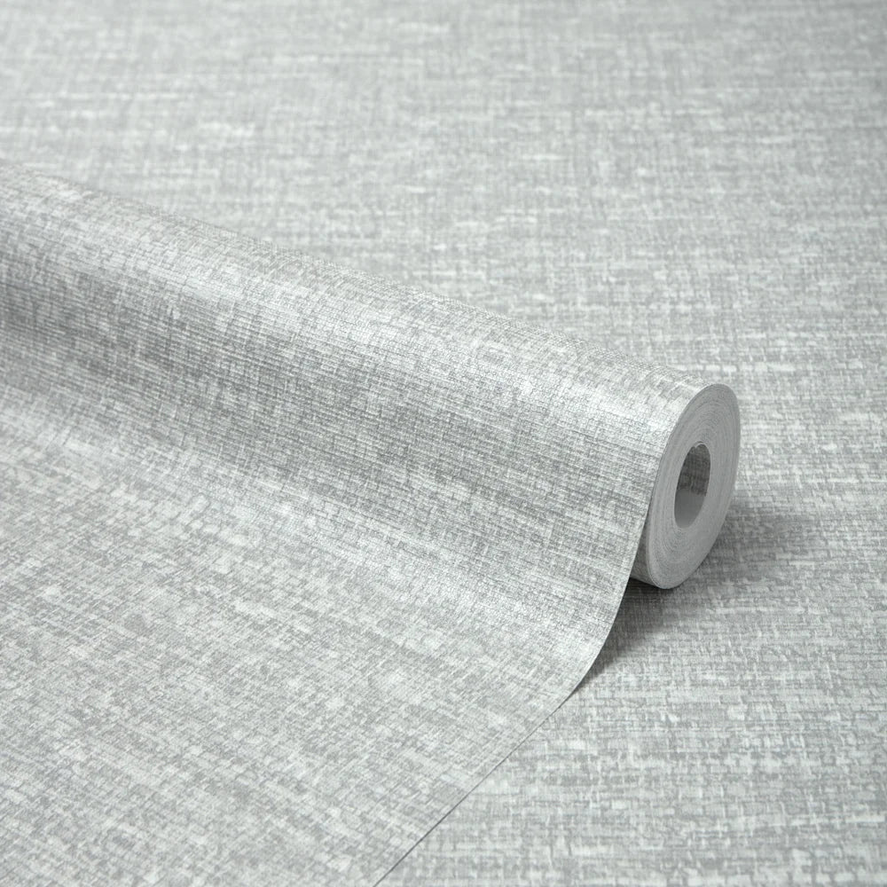Loom Luxe Wallpaper in Soft Grey