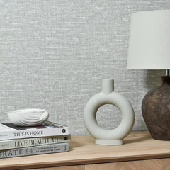 Loom Luxe Wallpaper in Soft Grey