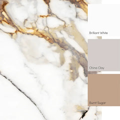 Luna Full Wall Mural in Gold and Grey