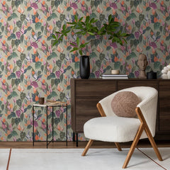 Foliage Flow Wallpaper in Green