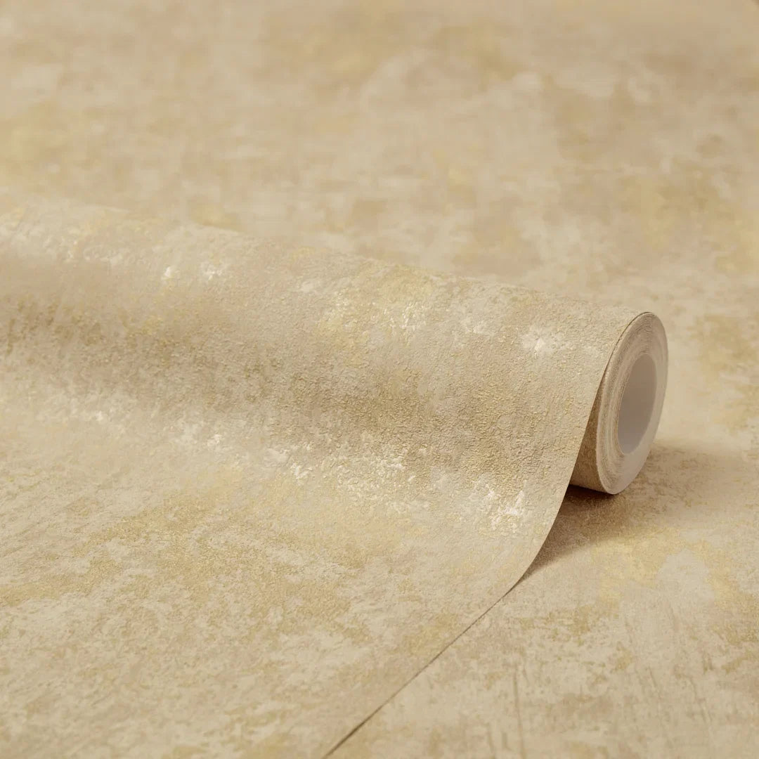 Milan II Wallpaper in Taupe and Gold
