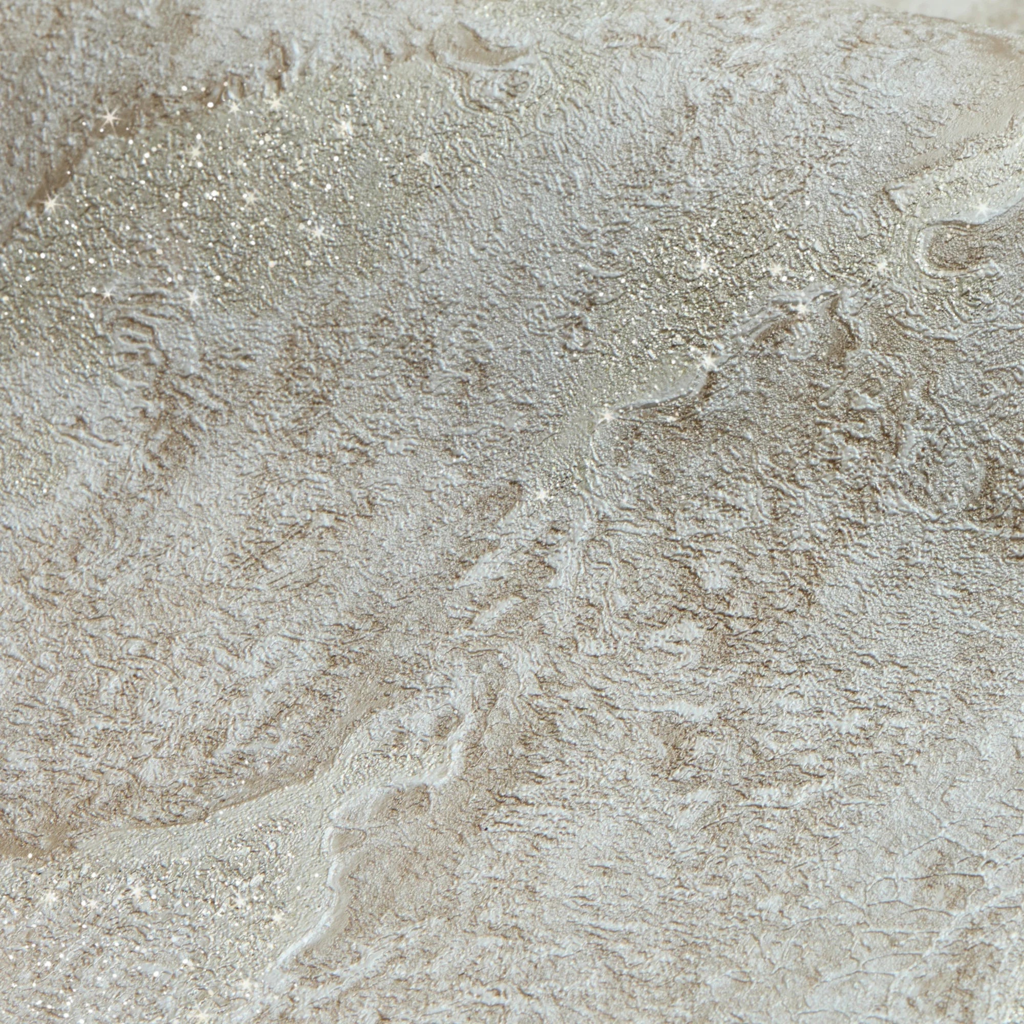Nador Wallpaper in Beige, Brown and Gold Glitter