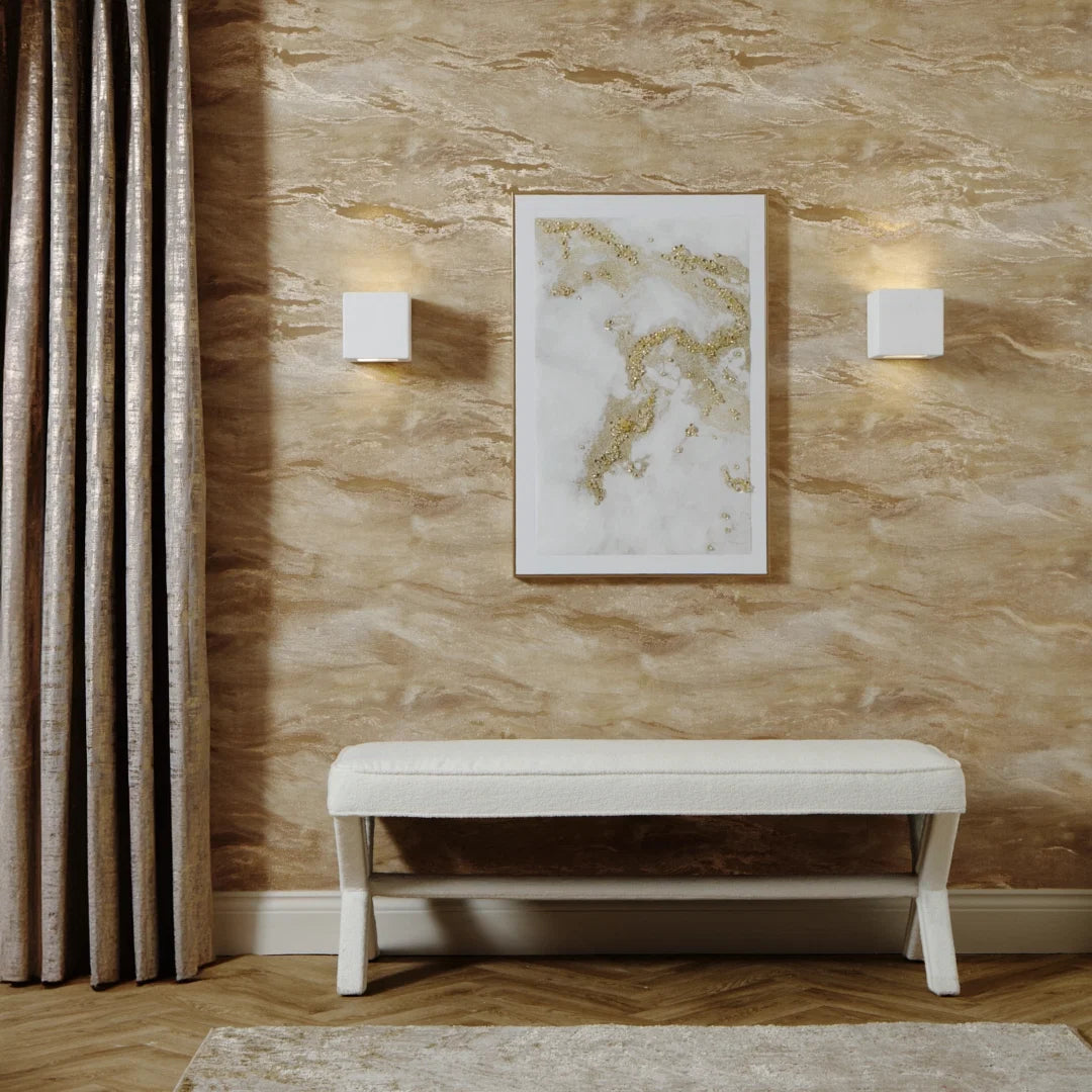 Nirvana Metallic Wallpaper in Gold and Silver