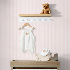 Pin Stripe Wallpaper in Soft Pink