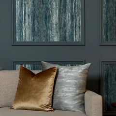 Subtle Ridges Wallpaper in Ocean Blue