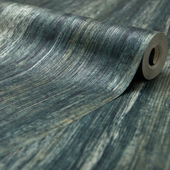 Subtle Ridges Wallpaper in Ocean Blue