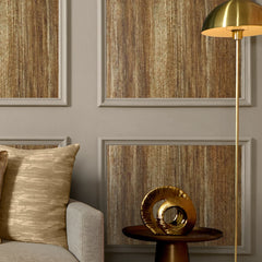 Subtle Ridges Wallpaper in Oak Brown