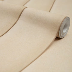 Velvet Padded Headboard Effect Panel Wallpaper in Soft Cream