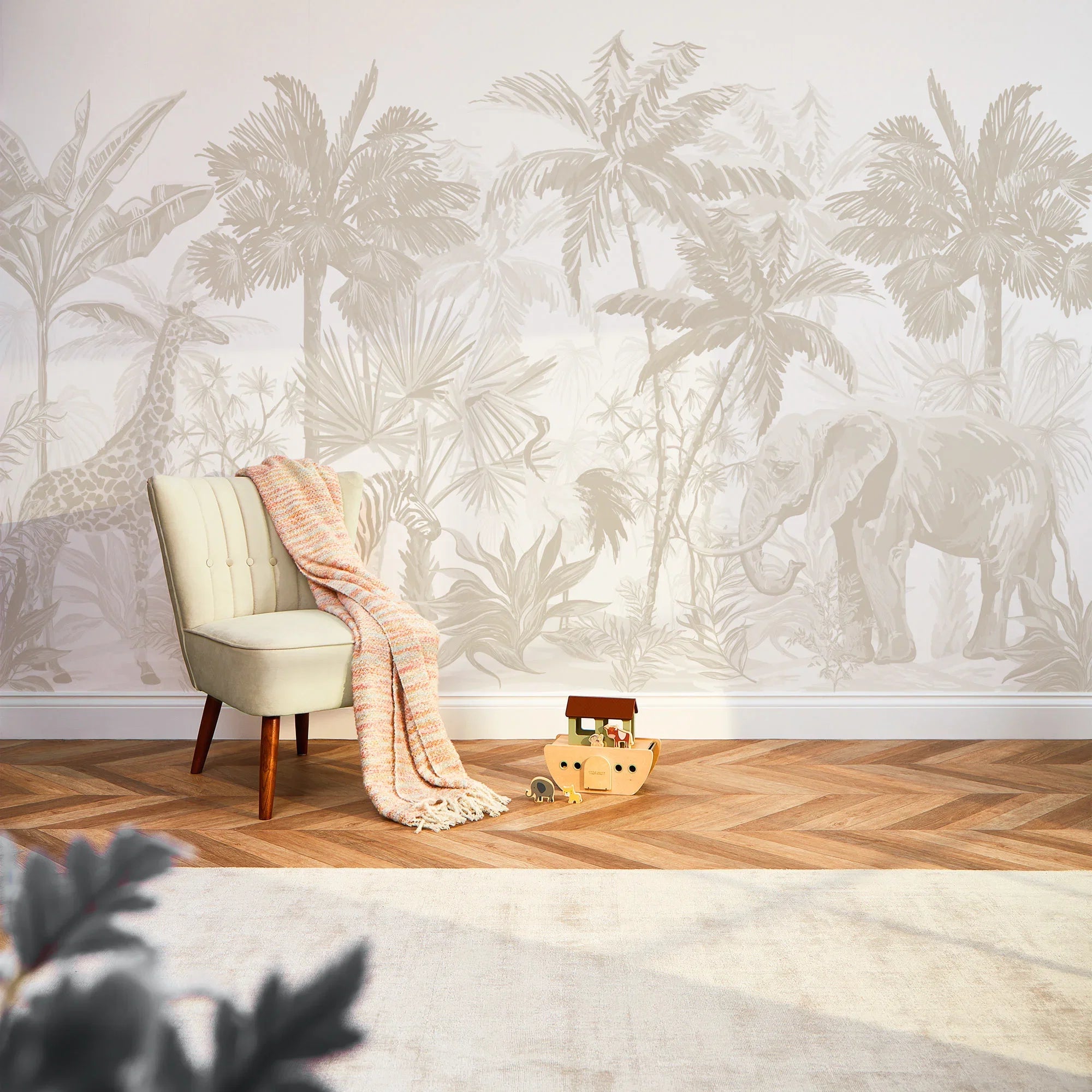 Vintage Explorer Full Wall Mural in Neutral