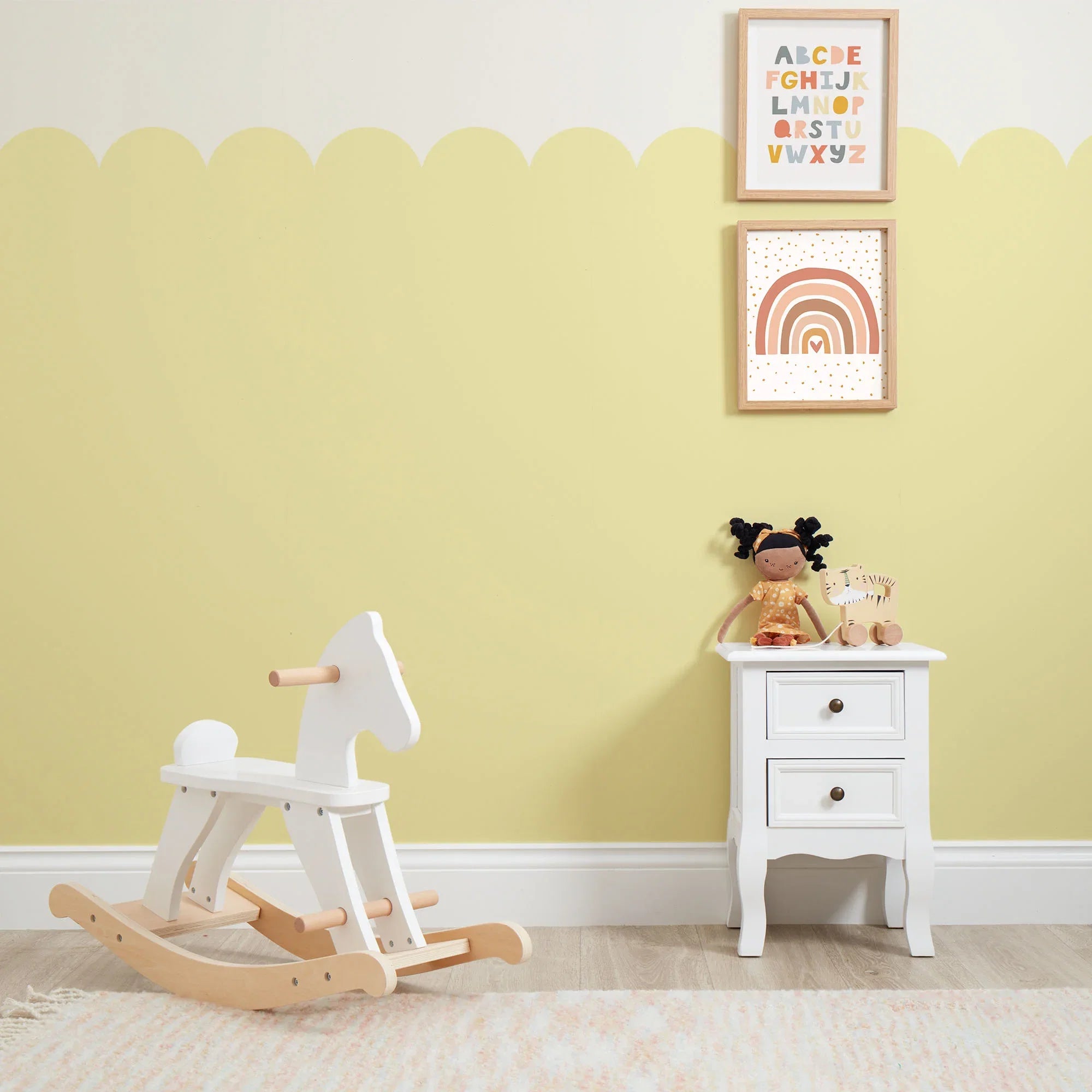 Boho Mermaid Full Wall Mural in Mustard